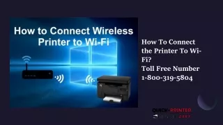 How To Connect the Printer To WiFi