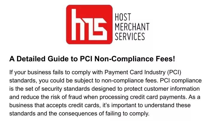 a detailed guide to pci non compliance fees
