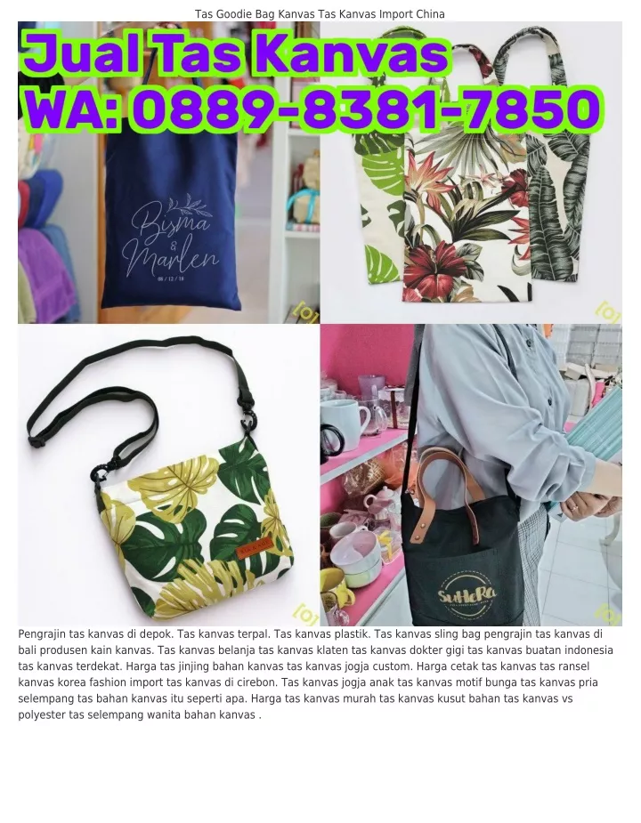 tas goodie bag kanvas tas kanvas import china