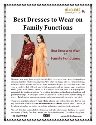 best dresses to wear on family functions