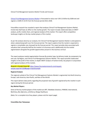 Clinical Trial Management Systems Market