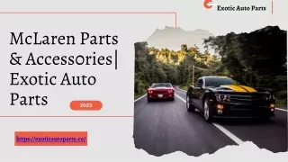 McLaren Parts & Accessories Exotic Auto Parts