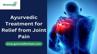 Ayurvedic Treatment for Relief from Joint Pain