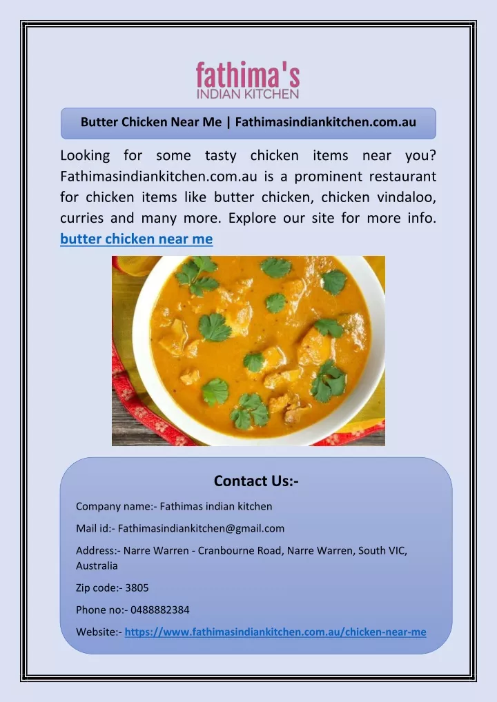 butter chicken near me fathimasindiankitchen