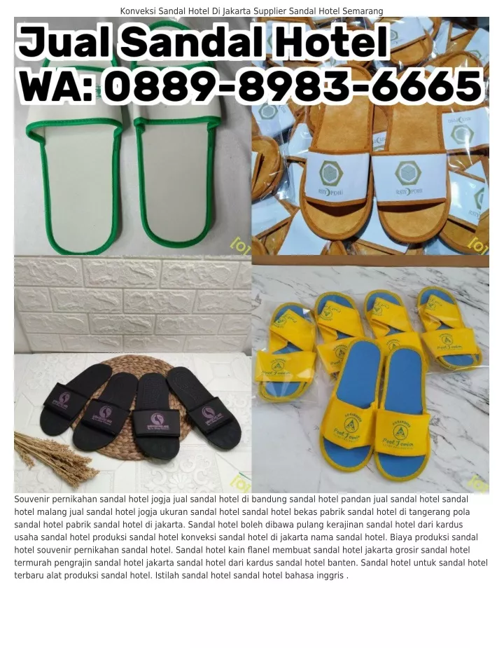 konveksi sandal hotel di jakarta supplier sandal