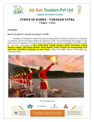 Affordable Varanasi Yatra Tour Packages from Coimbatore
