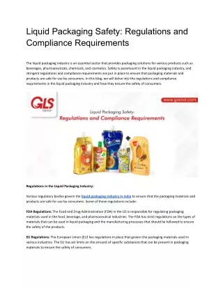 Liquid Packaging Safety_ Regulations and Compliance Requirements