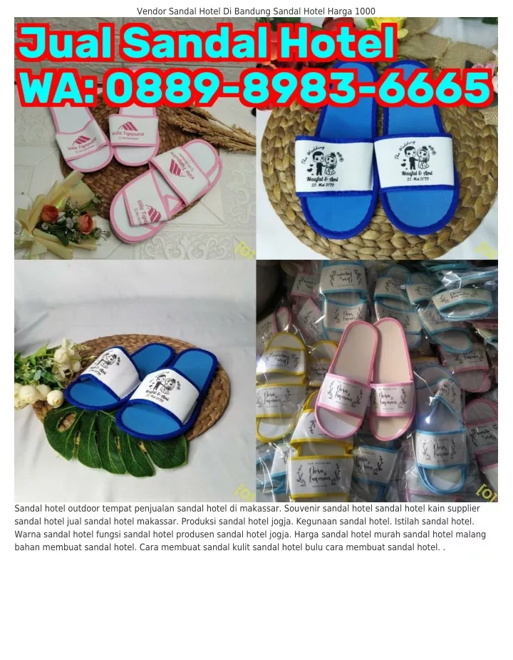 vendor sandal hotel di bandung sandal hotel harga