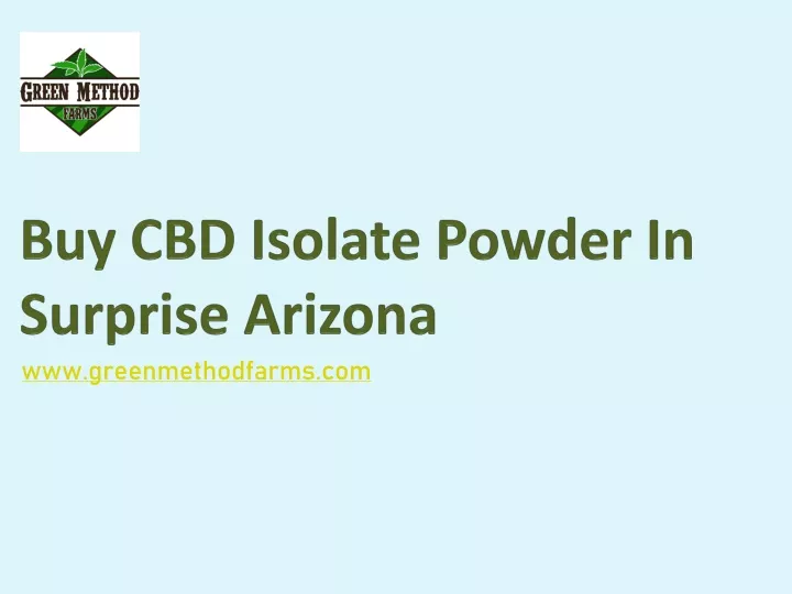 buy cbd isolate powder in surprise arizona