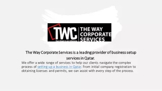 Business set up companies in Qatar | TWC