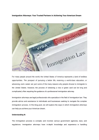 Immigration Attorneys_ Your Trusted Partners in Achieving Your American Dream