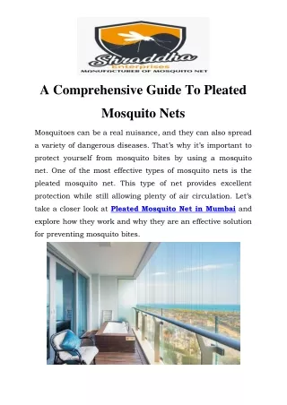 Pleated Mosquito Net in Mumbai Call-7290093230