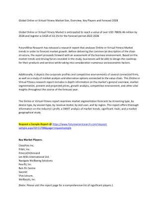 global online or virtual fitness market size