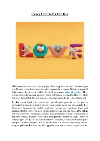 crazy cute gifts for her