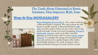 the truth about distressed or rustic furniture