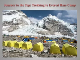 Journey to the Top Trekking to Everest Base Camp