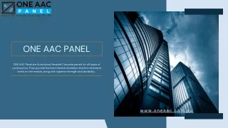 Discover the Energy-Saving Benefits of ONE AAC PANEL's Internal Wall Panels