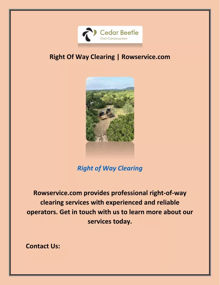 right of way clearing rowservice com