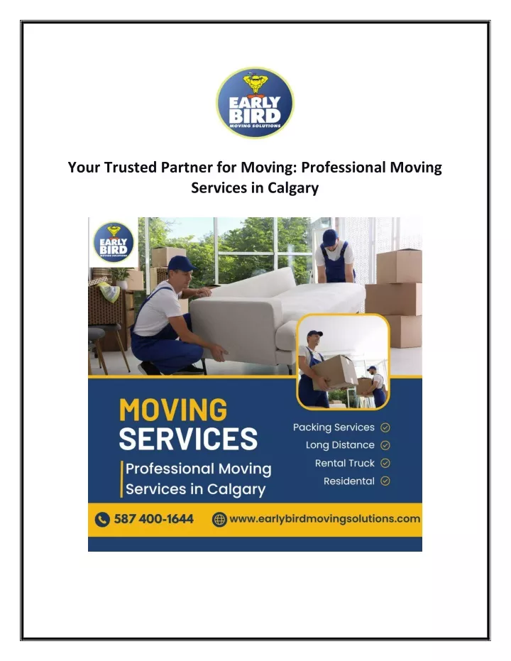 your trusted partner for moving professional