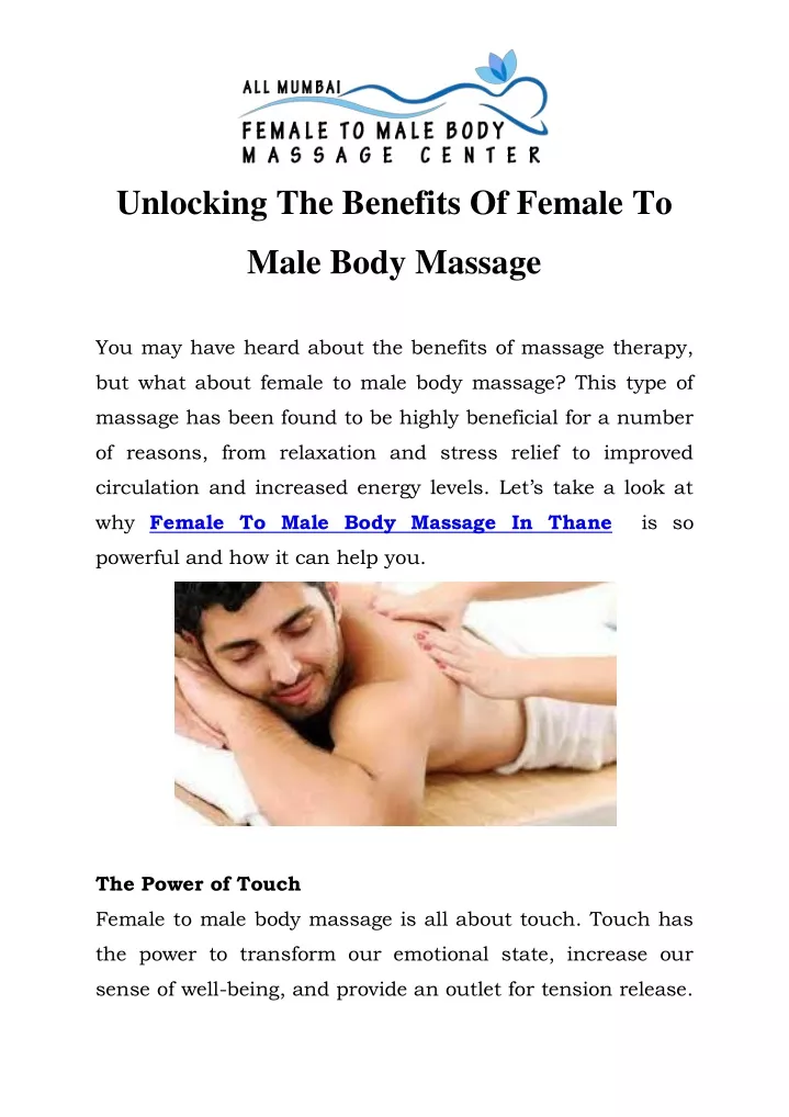 unlocking the benefits of female to