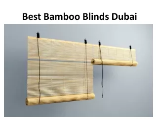 Best Bamboo Blinds Dubai