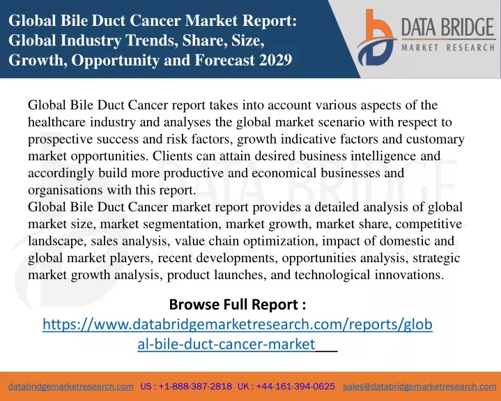 global bile duct cancer market report global
