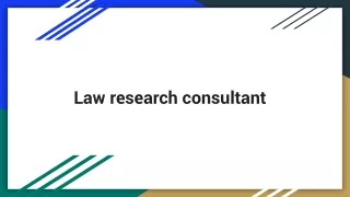 Law research consultant