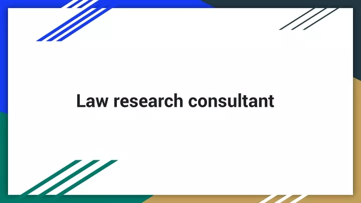 law research consultant