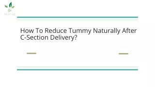 How To Reduce Tummy Naturally After C-Section Delivery_