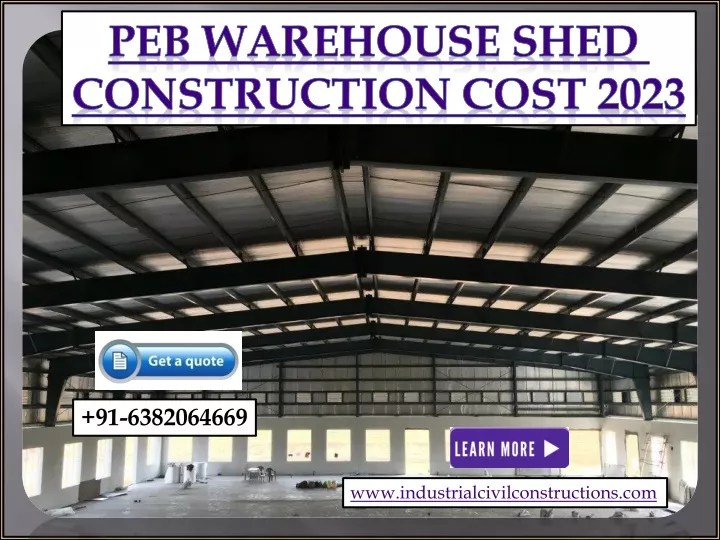 peb warehouse shed construction cost 2023