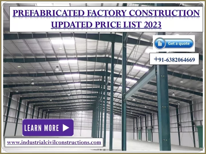 prefabricated factory construction updated price