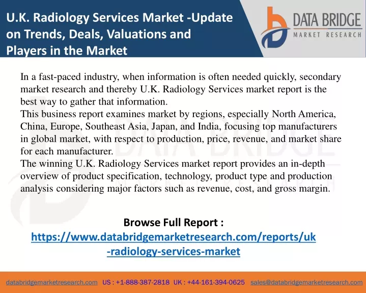 u k radiology services market update on trends