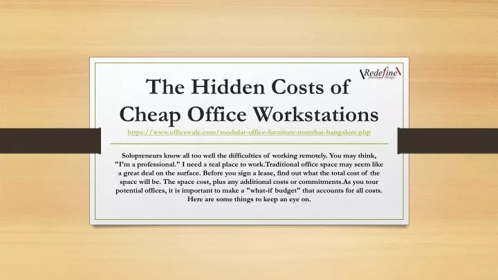 the hidden costs of cheap office workstations