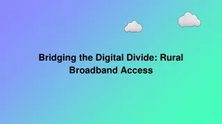 bridging the digital divide rural broadband access