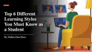 Top 6 Different Learning Styles You Must Know as a Student