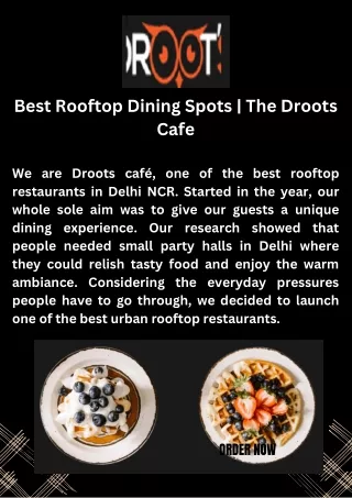 Best Rooftop Dining Spots  The Droots Cafe