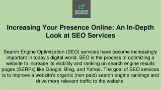 Increasing Your Presence Online_ An In-Depth Look at SEO Services