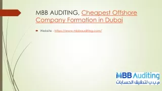 MBB AUDITING, Cheapest Offshore Company Formation in Dubai