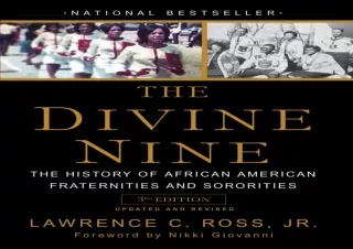 [DOWNLOAD PDF] The Divine Nine: The History of African American Fraternities and
