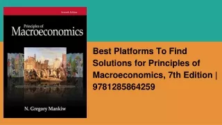 Best Platforms To Find Solutions for Principles of Macroeconomics, 7th Edition _ 9781285864259