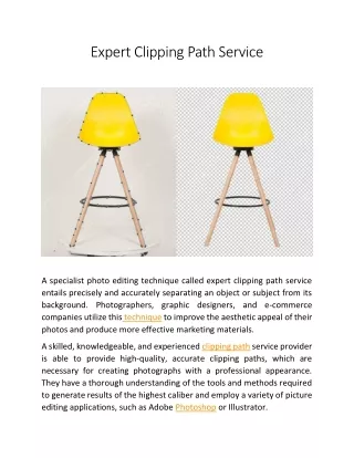 Expert Clipping Path Service