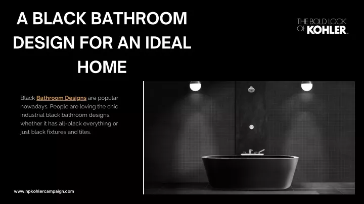 a black bathroom design for an ideal home