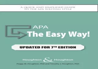 [DOWNLOAD PDF] APA: The Easy Way! (Updated for the APA 7th Edition) (The Easy Wa
