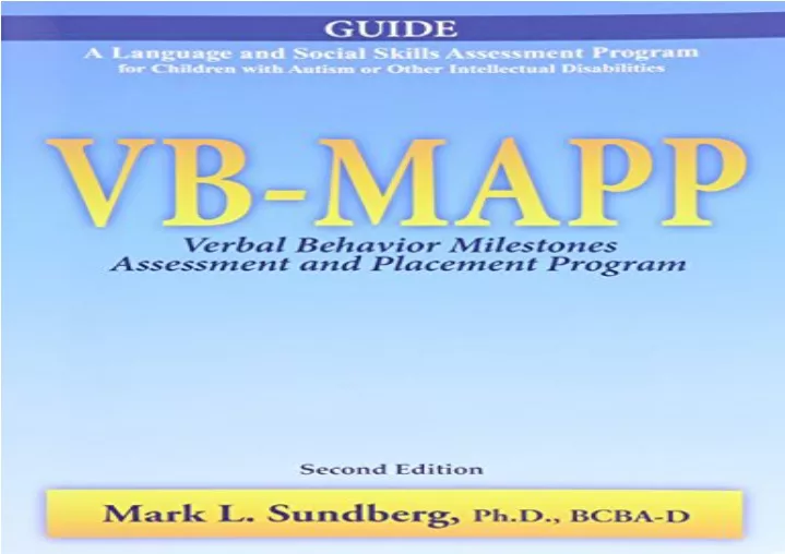 read pdf vb mapp verbal behavior milestones