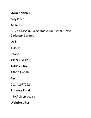 owner name