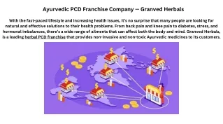 Ayurvedic PCD Franchise Company — Granved Herbals