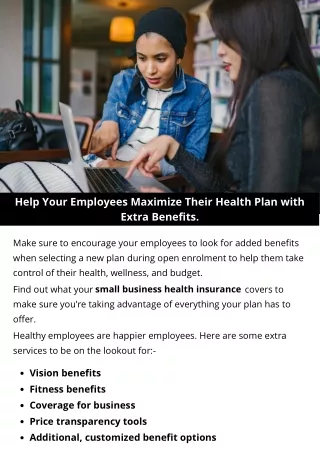 Help Your Employees Maximize Their Health Plan with Extra Benefits During Open Enrollment