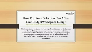 how furniture selection can affect your