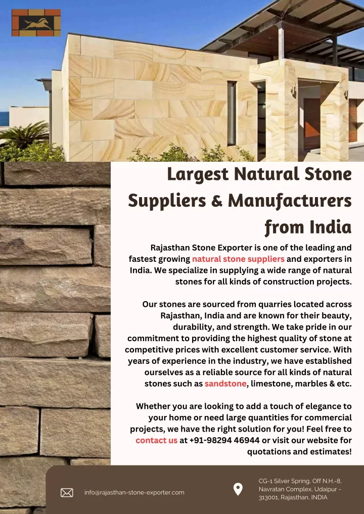 largest natural stone suppliers manufacturers