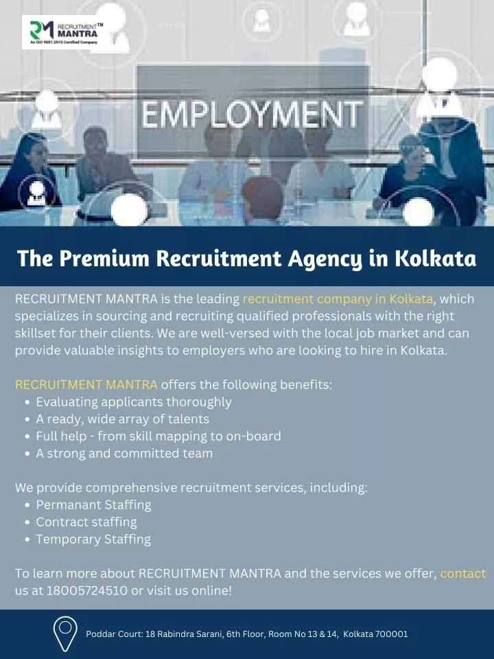 the premium recruitment agency in kolkata